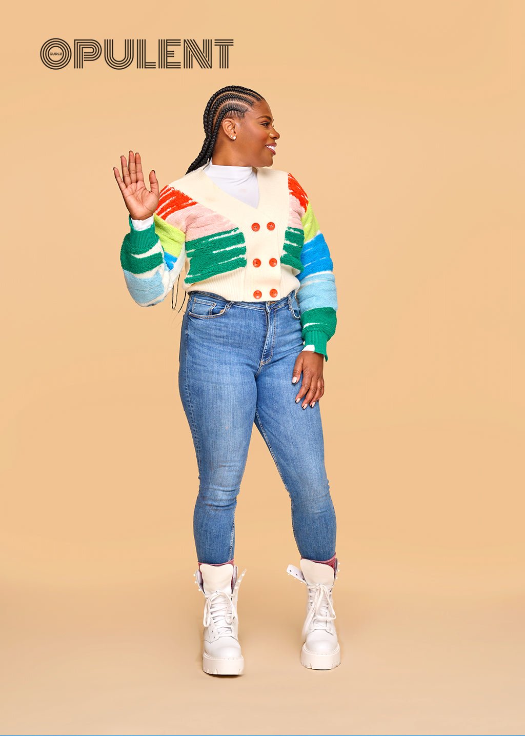 In Living Color Cardigan Turtleneck Shirt - Opulent Gurlz