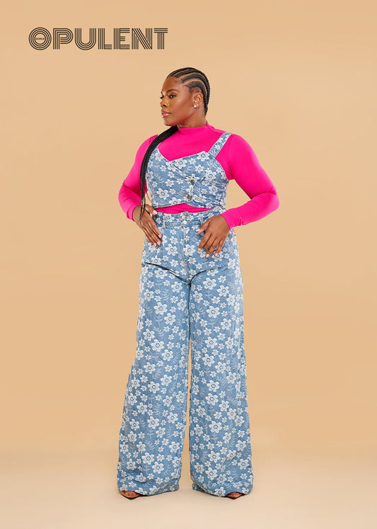 Miss Poppins 3 Piece Set With Turtle Neck Shirt - Opulent Gurlz